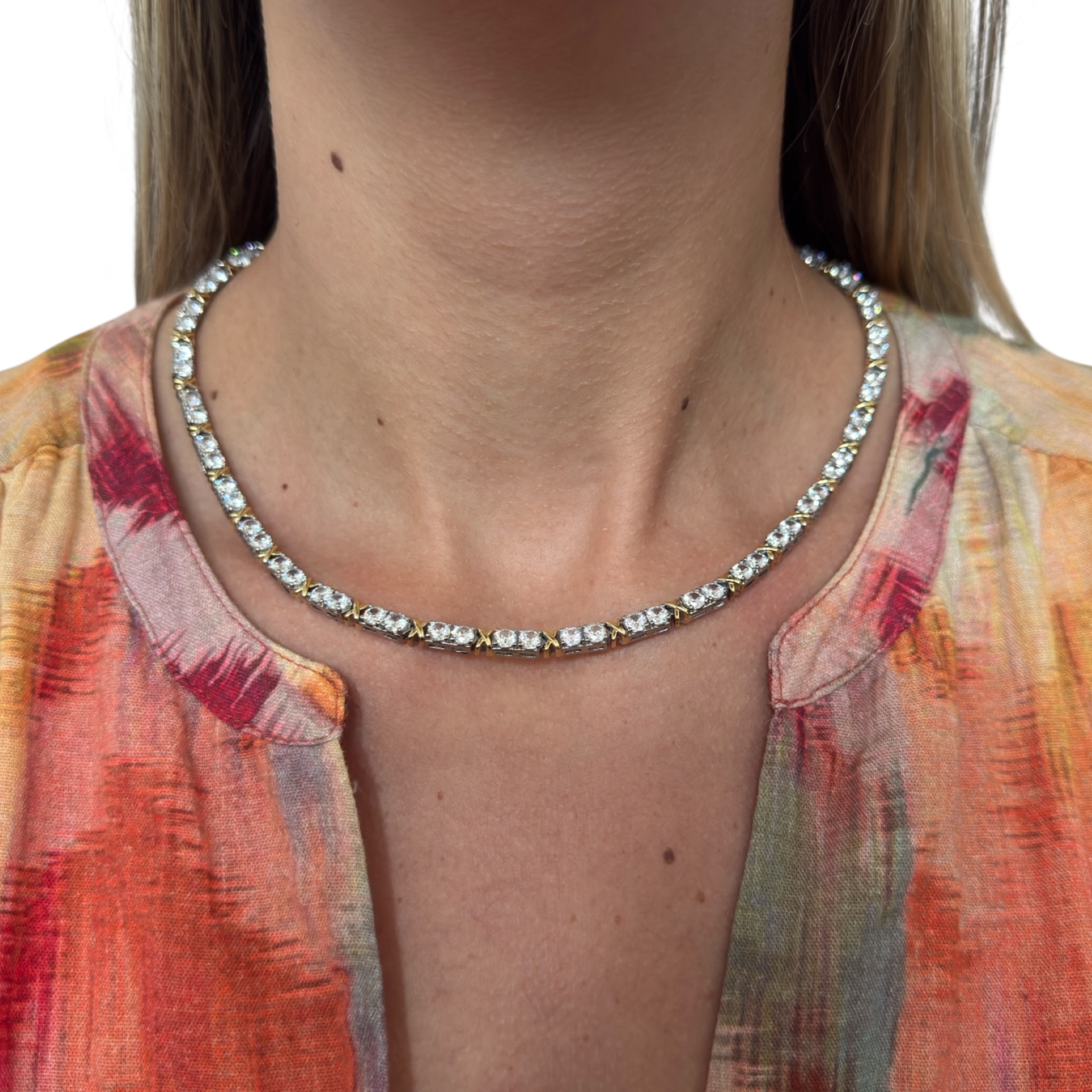 Crystal Tennis Necklace X