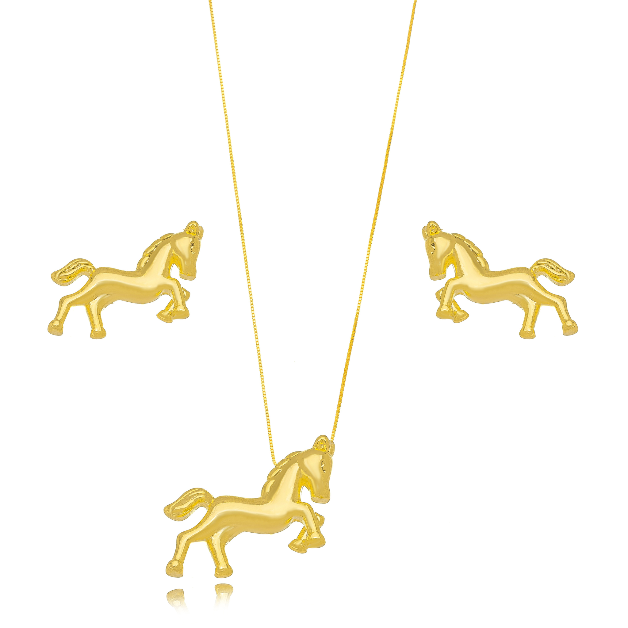 Lucky Canter Earrings and Necklace